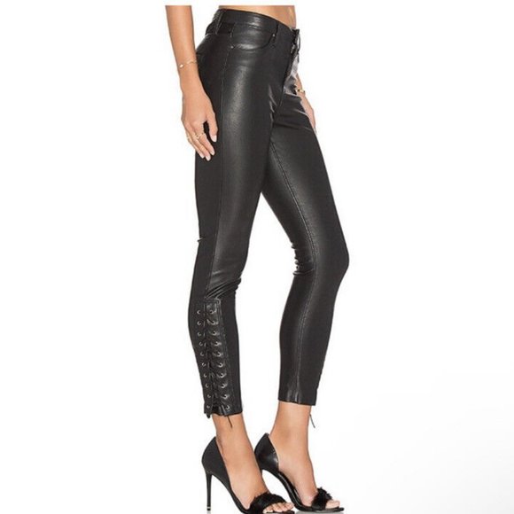 Blank NYC Pants - 😍BLANK NYC ANKLE LACE UP FAUX LEATHER SKINNY PANTS SIZE 26
